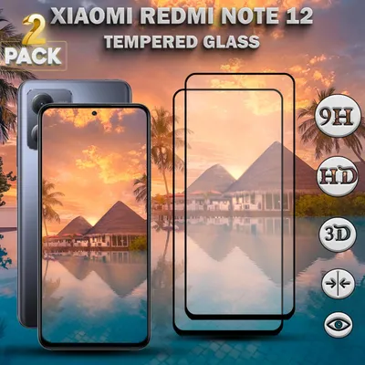 Obrázok produktu pre 2-balenie Xiaomi Redmi Note 12 Ochranné sklo na displej - Tvrdené sklo 9H - Super kvalita 3D