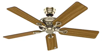 Image de Ventilateur de plafond avec chainette Savoy Laiton antique 132 cm