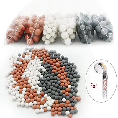 Produktbild von 9er-Pack Duschkopf Negative Anti-Kalk-Mineralperlen Ersatzfilter Mineralperlen