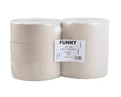 Produktbild von 6x Jumbo Toilettenpapier Jumborollen 2-lagig Recyclingpapier