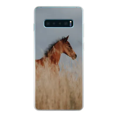 Produktbild von MuchoWow® Handyhülle Schutzhülle Hülle für Samsung Galaxy S10 Plus Pferd - Luft - Gras Silikon Softcase Handy Hülle - Schutzhülle