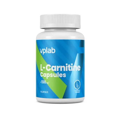 Produktbild von VPLab L-Carnitin 1500mg 90 Kapseln Nahrungsergänzung für Training Fettstoffwechsel