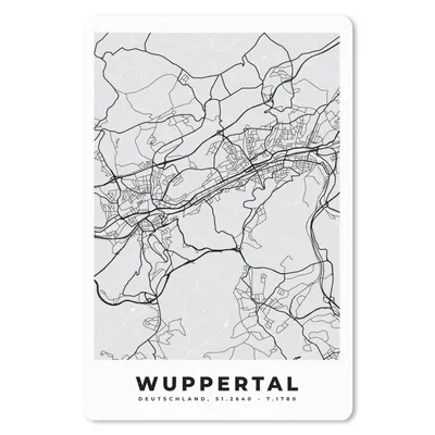 Produktbild von MuchoWow® Mauspad Mousepad Deutschland - Karte - Wuppertal - Stadtplan 40x60 cm - Mousepads - Maus Mat - Pad - Mausunterlage - Schreibtisch Accesoire