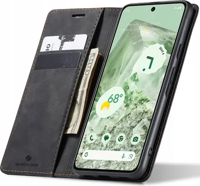 Immagine prodotto di Custodia per telefono con patta SPACECASE Wallet per Google Pixel 8A Nero