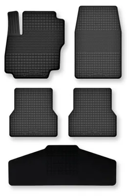 Zdjęcie produktu dla Dywaniki gumowe z tunelem do Ford B-MAX 2012-2017 (minivan) – 5 szt., czarne, dobierane – Wielganizator Semi-Universal