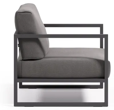 Produktbild von Outdoor Sessel Comova 78 x 85 x 85 cm Aluminium Dunkelgrau und Schwarz Stuhl