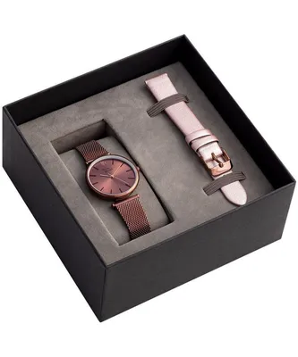 Zdjęcie produktu dla Zegarek damski Pierre Ricaud P22044.011GQ - SET brązowy