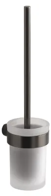 Produktbild von Gedy PIRENEI Hänge-WC-Bürste, Milchglas, gun metal
