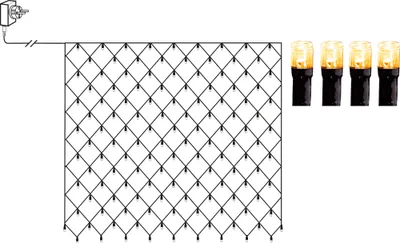 Produktbild von Star Trading LED-Lichtervorhang "Serie LED", 80 LED, 1,3x1,3 m,