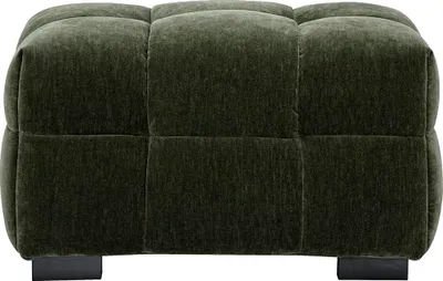 Produktbild von Miliboo - Design-Hocker in kaki-grünem Samteffekt-Stoff CORTO
