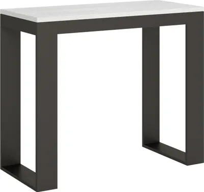 Produktbild von Ausziehbare Konsole 90x40/300 cm Tecno Evolution Gestell Weiß Esche Anthrazit