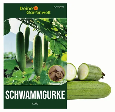Produktbild von Schwammgurke Luffa Samen - Luffa cylindrica - Gurkesamen - Gemüsesamen - Saatgut für 6 Pflanzen