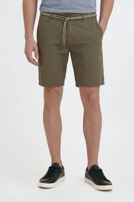 Produktbild von BLEND BHMennok Herren Leinenshorts kurze Leinenhose Bermuda mit Gürtel Regular fit