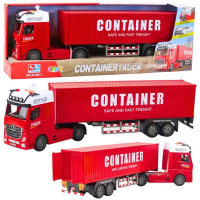 Immagine prodotto di Il camion da trasporto con le luci del container sembra rosso