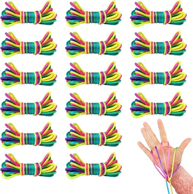 Productafbeelding van Vingertwist - Set van 20 - 160 cm draadspel - Regenboog