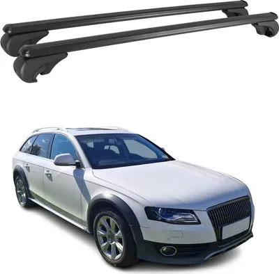 Produktbild von Dachträger Grundtäger für Audi A4 B8 Avant 2008-2015 75kg Alu Schwarz 2 tlg