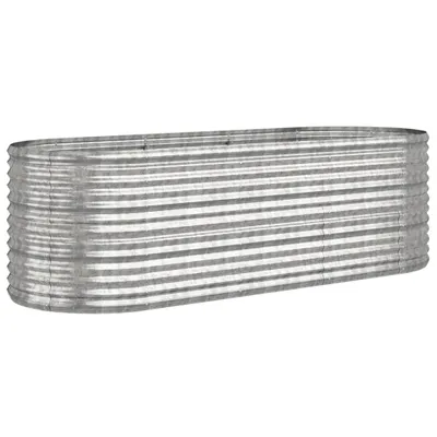 Zdjęcie produktu dla vidaXL Podwyższone łóżko Stal malowana proszkowo 224x80x68 cm Srebrny