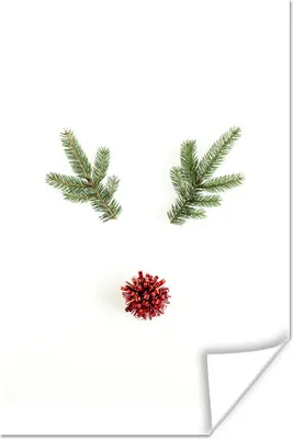 Produktbild von MuchoWow® Poster Weihnachten - Zweige - Weihnachtsdekoration 120x180 cm - Kunstposter