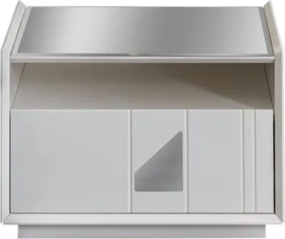 Produktbild von Weiß Bett 2x Nachttische Schlafzimmer Set 3tlg Holz Luxus Garnitur neu