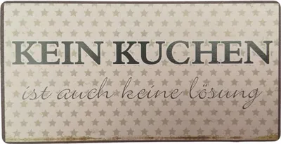 Produktbild von Kühlschrankmagnet im Antik Look - Kein Kuchen ist auch keine Lösung
