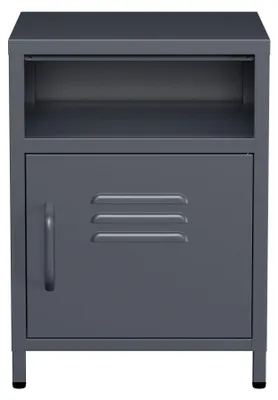 Image de Lendo Online Table de Chevet 40x40x55 cm Métal Anthracite