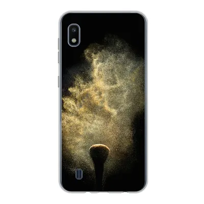 Produktbild von MuchoWow® Handyhülle Schutzhülle Hülle für Samsung Galaxy A10 Goldpulver auf schwarzem Hintergrund Silikon Softcase Handy Hülle - Schutzhülle