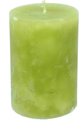 Produktbild von Stumpenkerze durchgefärbt limone 7,5 x Ø 5 cm