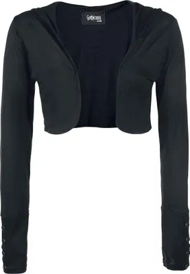 Produktbild von Gothicana by EMP Damen schwarzer Bolero mit Kapuze S