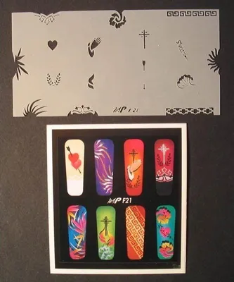 Produktbild von NailArt Airbrush-Schablone MPF21