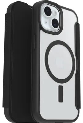 Produktbild von OtterBox React Folio MagSafe iPhone 16e/15/14/13 clear/black
