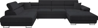 Produktbild von MIRJAN24 Wohnlandschaft Torezio Bis Cord, Stilvoll Eckcouch mit Bettkasten und Schlaffunktion, Einstellbare Kopfstützen, 346x203x70-90 cm (Farbe: Poso 135, Seite: Links)