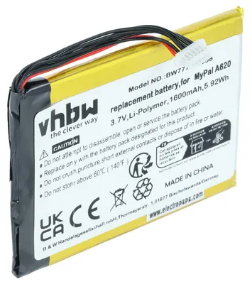 Produktbild von vhbw Akku kompatibel mit Asus MyPal A620BT, A620 PDA Notepad Tablet (1500 mAh, 3,7 V, Li-Polymer)
