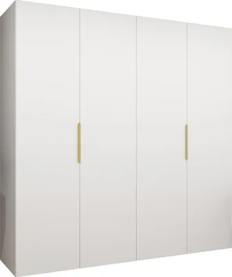Produktbild von MEBLE KRYSPOL, Kleiderschrank, Schrank 200 cmx202x52, Weiß, Gold
