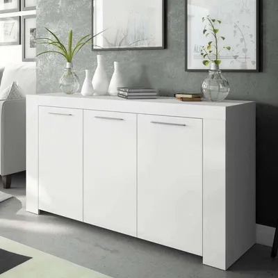 Immagine prodotto di Dmora Credenza Amaculi 42x144x80h cm Bianco, Apertura Battente 5 Vani