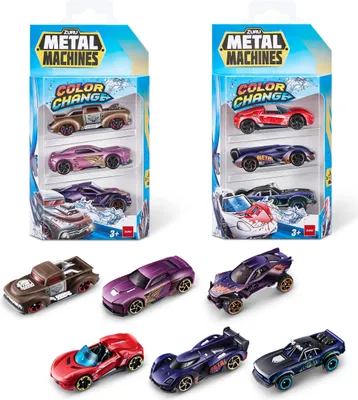 Produktbild von Metal Machines Farbwechsel-Auto 2er Set (6 Autos) 1:64 - Spielzeug-Auto Die-Cast