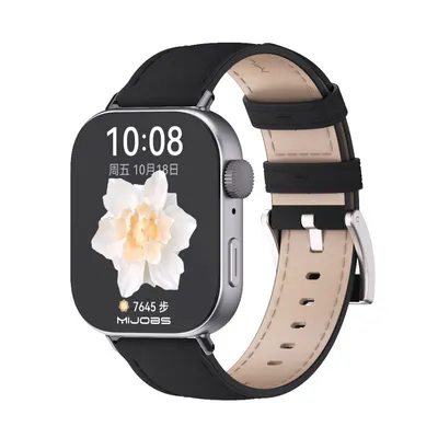 Image de Bracelet en cuir pour smartwatch Huawei Watch Fit 5 4 / Fit 5 4 Pro / 3, couleur noire