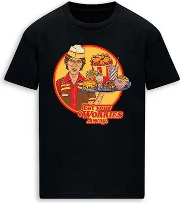 Produktbild von Steven Rhodes T-Shirt Herren Eat Your Worries schwarz L