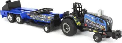 Produktbild von NEW HOLLAND Pulling-Traktor Down 'N Dirty mit Anhänger, ERT47573, Maßstab1/64, ERTL