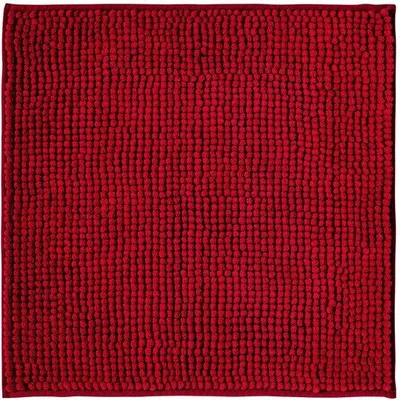Obrázek produktu pro Podložka do koupelny Unyqoos® z mikrovlákna, měkká a savá, protiskluzová, omyvatelná (30 °C), červená, 45 x 45 cm