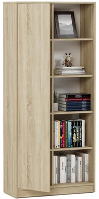 Obrázek produktu pro Regál kancelářský 80 cm skříň 1 dveře 5 polic FRAMIRE B-5 sonoma