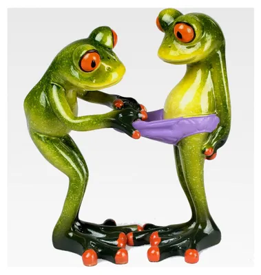 Produktbild von lustiges froschpaar hellgrün 14cm