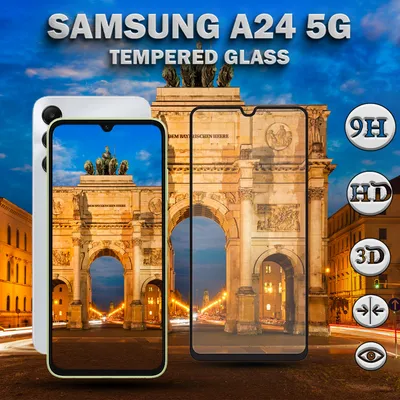 Produktbild von Samsung Galaxy A24 5G - Gehärtetes Glas 9H - Hochwertiger 3D-Displayschutz