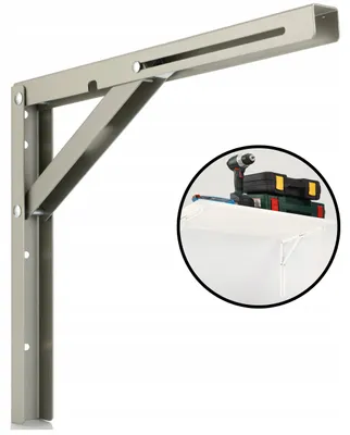 Produktbild von Mark Faltbarer Stahl-Winkel für Regale 390x300 mm Satine