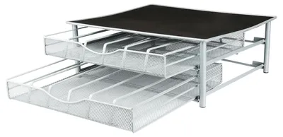 Image de Support pour capsules de café - Tiroir de rangement - Capacité pour 72 capsules - Idéal pour la maison et le bureau