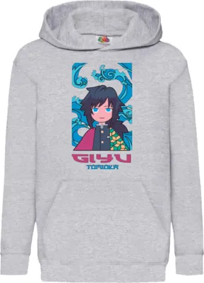 Produktbild von Kinder Kapuzenpullover Japan Anime Manga Demon Anime Slayer Obanai Iguro Hashira, 7-8 Jahr - 128 / Schwarz