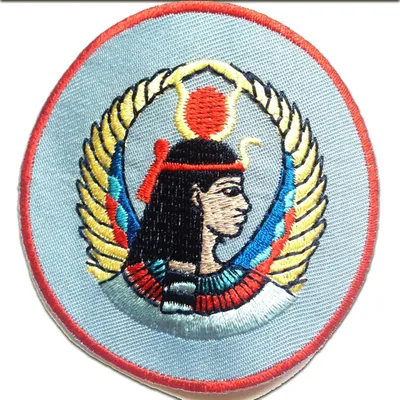 Obrázok produktu pre Egyptská kráľovná Sfína x - záplata, nažehľovacia, nažehľovacia záplata, nášivka, záplata, nažehľovacia, veľkosť: Ø 7,3 cm