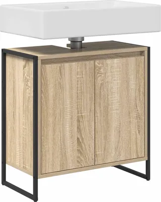 Produktbild von Stabli Badezimmerschrank mit Tür Sonoma 60 x 30 x 60cm Holzwerkstoff - DE355527 - Spiegelschränke