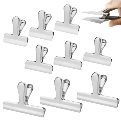 Imagen del producto de Juego de 2 clips de acero inoxidable para el almacenamiento de alimentos