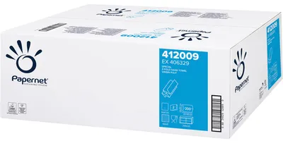 Obrázek produktu pro Papernet Papierhandtuch 412009 2lg. Z 22x24cm ws 20x200 Bl./Pack.