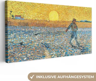 Obrázek produktu pro OneMillionCanvasses® - Plátno - Rozsévač - Vincent van Gogh, nástěnná malba, nástěnné dekorace obrazy obývací pokoj, 80x40cm